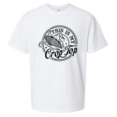 This Is My Crop Top Corn Lover Funny Farmer Farming Sueded Cloud Jersey T-Shirt