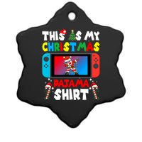 This Is My Christmas Pajama Video Game Gamer Ceramic Star Ornament