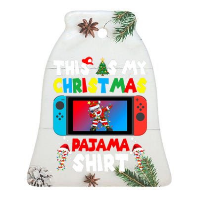 This Is My Christmas Pajama Video Game Gamer Ceramic Bell Ornament