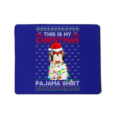 This Is My Christmas Pajama Shih Tzu Dog Ugly Xmas Meaningful Gift Mousepad