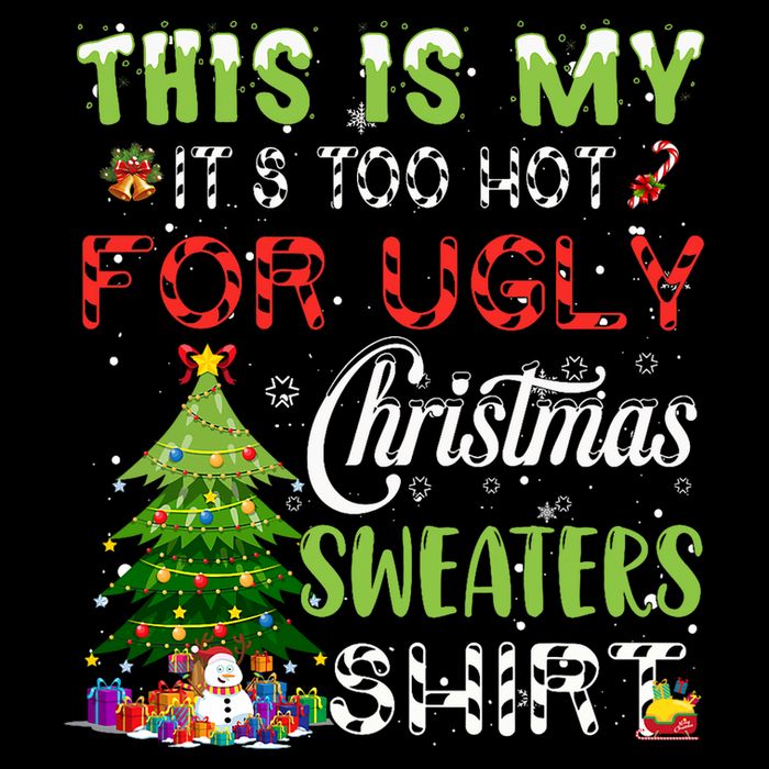This Is My ItS Too Hot For Ugly Christmas Sweaters Drawstring Bag