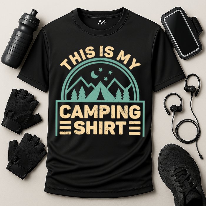This Is My Camping Camp Tent Camper Funny Camping Cooling Performance Crew T-Shirt