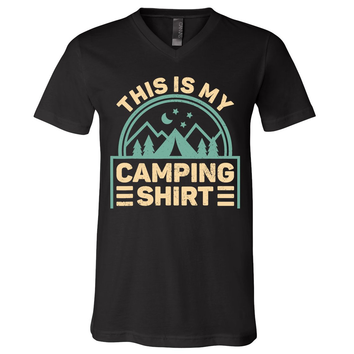 This Is My Camping Camp Tent Camper Funny Camping V-Neck T-Shirt