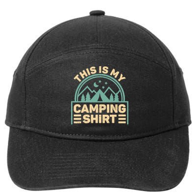 This Is My Camping Camp Tent Camper Funny Camping 7-Panel Snapback Hat