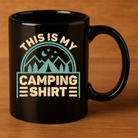 This Is My Camping Camp Tent Camper Funny Camping 11oz C Handle Ceramic Mug