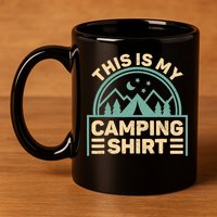 This Is My Camping Camp Tent Camper Funny Camping 11oz C Handle Ceramic Mug