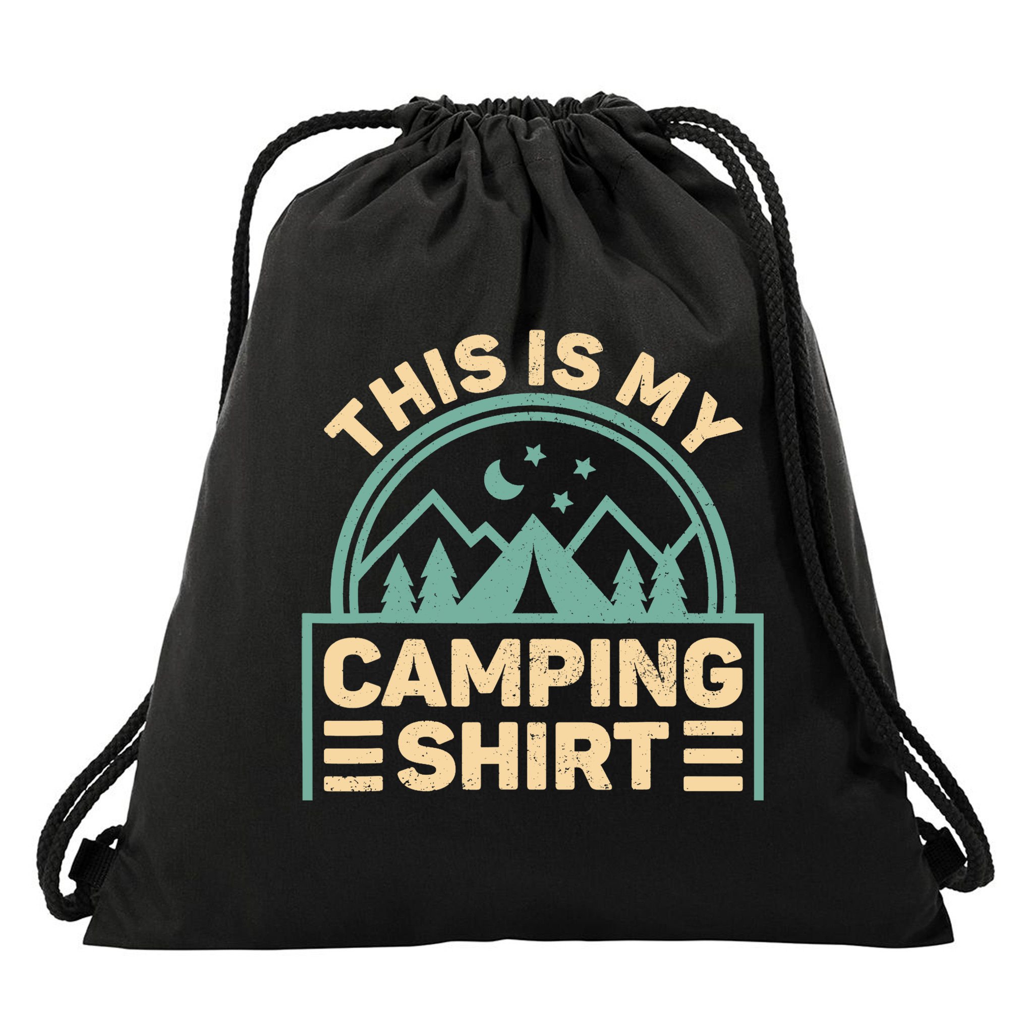 This Is My Camping Camp Tent Camper Funny Camping Drawstring Bag