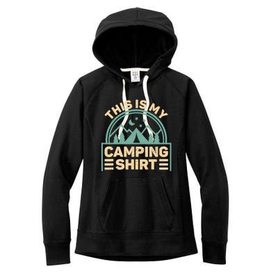 This Is My Camping Camp Tent Camper Funny Camping Women's Fleece Hoodie