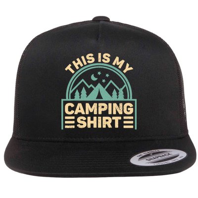 This Is My Camping Camp Tent Camper Funny Camping Flatbill Hat