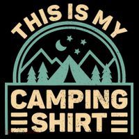 This Is My Camping Camp Tent Camper Funny Camping Flatbill Hat