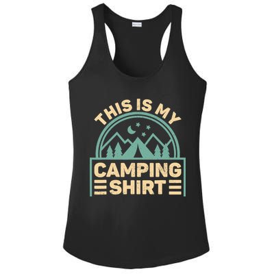 This Is My Camping Camp Tent Camper Funny Camping Ladies PosiCharge Competitor Racerback Tank