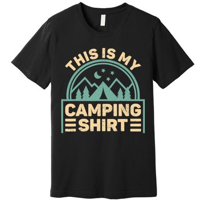 This Is My Camping Camp Tent Camper Funny Camping Premium T-Shirt