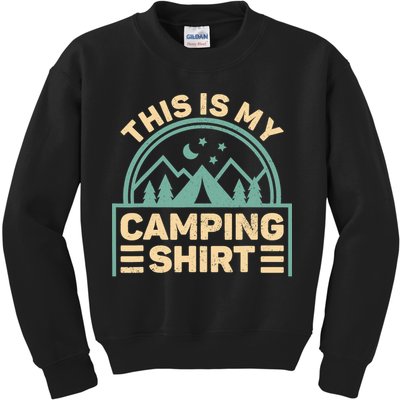 This Is My Camping Camp Tent Camper Funny Camping Kids Sweatshirt