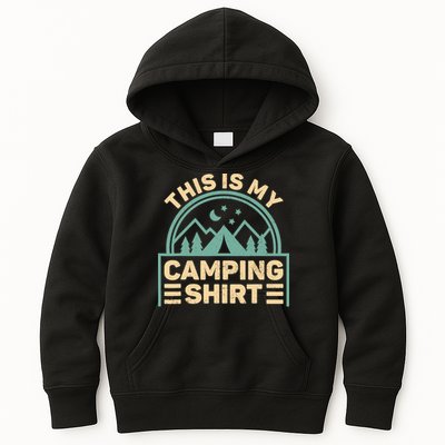 This Is My Camping Camp Tent Camper Funny Camping Kids Hoodie