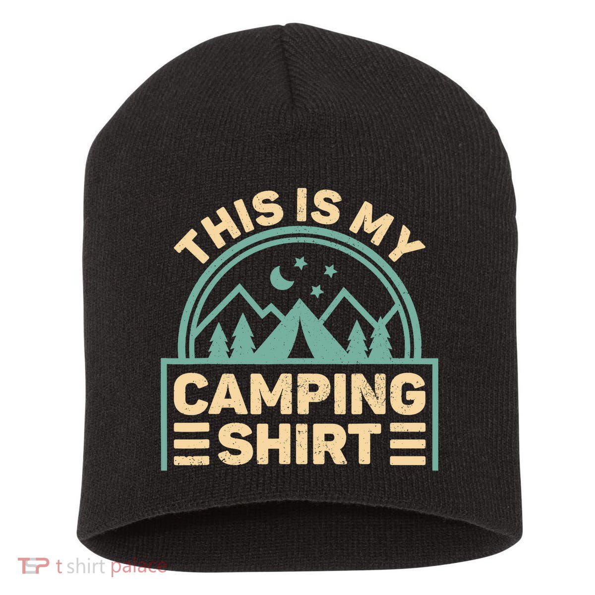 This Is My Camping Camp Tent Camper Funny Camping Short Acrylic Beanie
