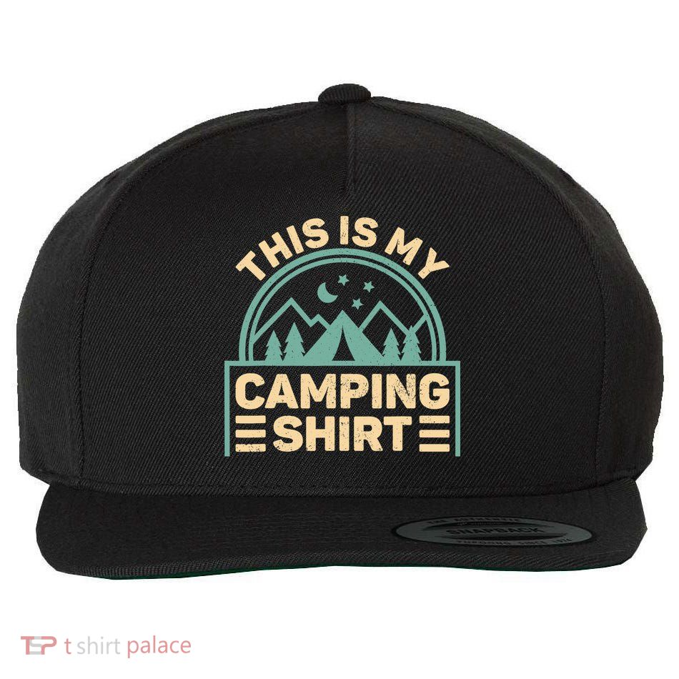 This Is My Camping Camp Tent Camper Funny Camping Wool Snapback Cap