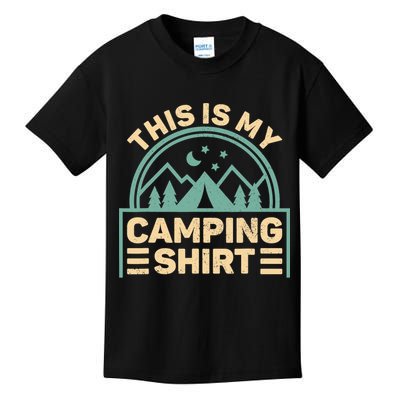 This Is My Camping Camp Tent Camper Funny Camping Kids T-Shirt