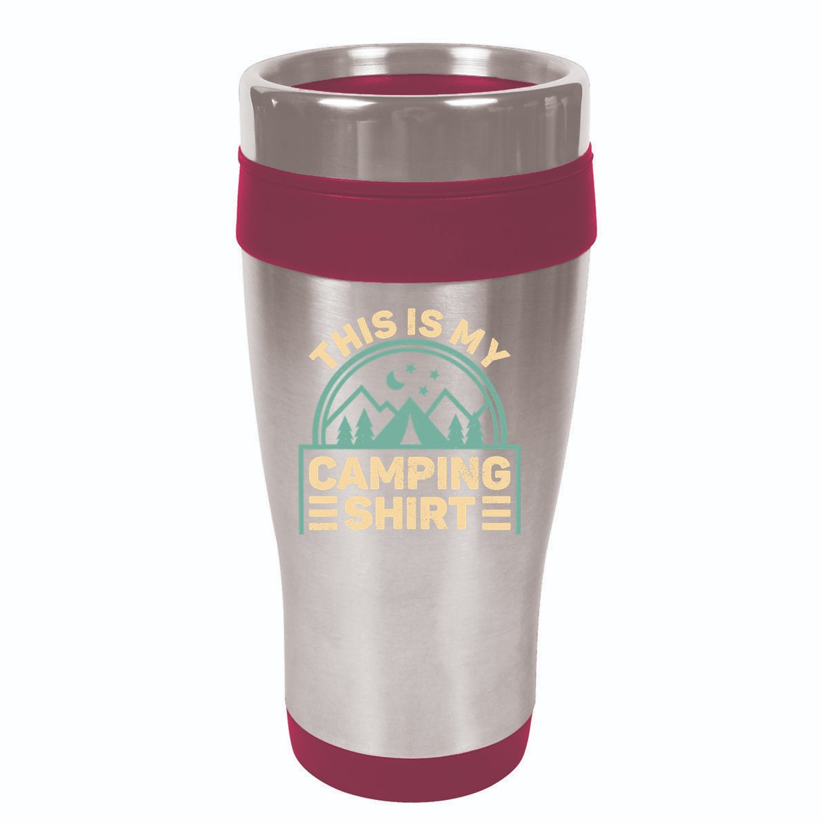 This Is My Camping Camp Tent Camper Funny Camping 16oz Travel Tumbler
