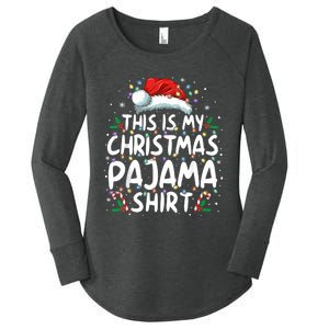 This Is My Christmas Pajama Xmas Pjs Women's Perfect Tri Tunic Long Sleeve Shirt