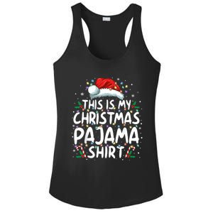 This Is My Christmas Pajama Xmas Pjs Ladies PosiCharge Competitor Racerback Tank