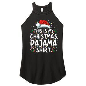 This Is My Christmas Pajama Xmas Pjs Women's Perfect Tri Rocker Tank