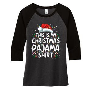 This Is My Christmas Pajama Xmas Pjs Women's Tri-Blend 3/4-Sleeve Raglan Shirt