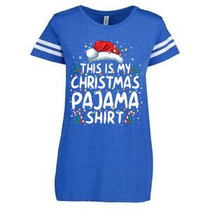 This Is My Christmas Pajama Xmas Pjs Enza Ladies Jersey Football T-Shirt