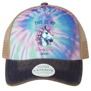 This Is My Derby Day Dress Flowers Butterfly Horse Racing Legacy Tie Dye Trucker Hat