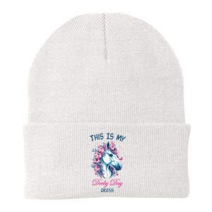 This Is My Derby Day Dress Flowers Butterfly Horse Racing Knit Cap Winter Beanie