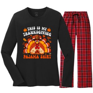 This Is My Thanksgiving Pajama Adult Women's Long Sleeve Flannel Pajama Set 