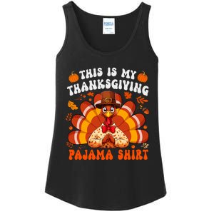 This Is My Thanksgiving Pajama Adult Ladies Essential Tank