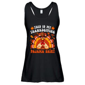 This Is My Thanksgiving Pajama Adult Ladies Essential Flowy Tank