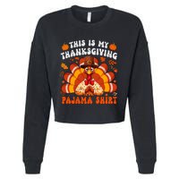 This Is My Thanksgiving Pajama Adult Cropped Pullover Crew