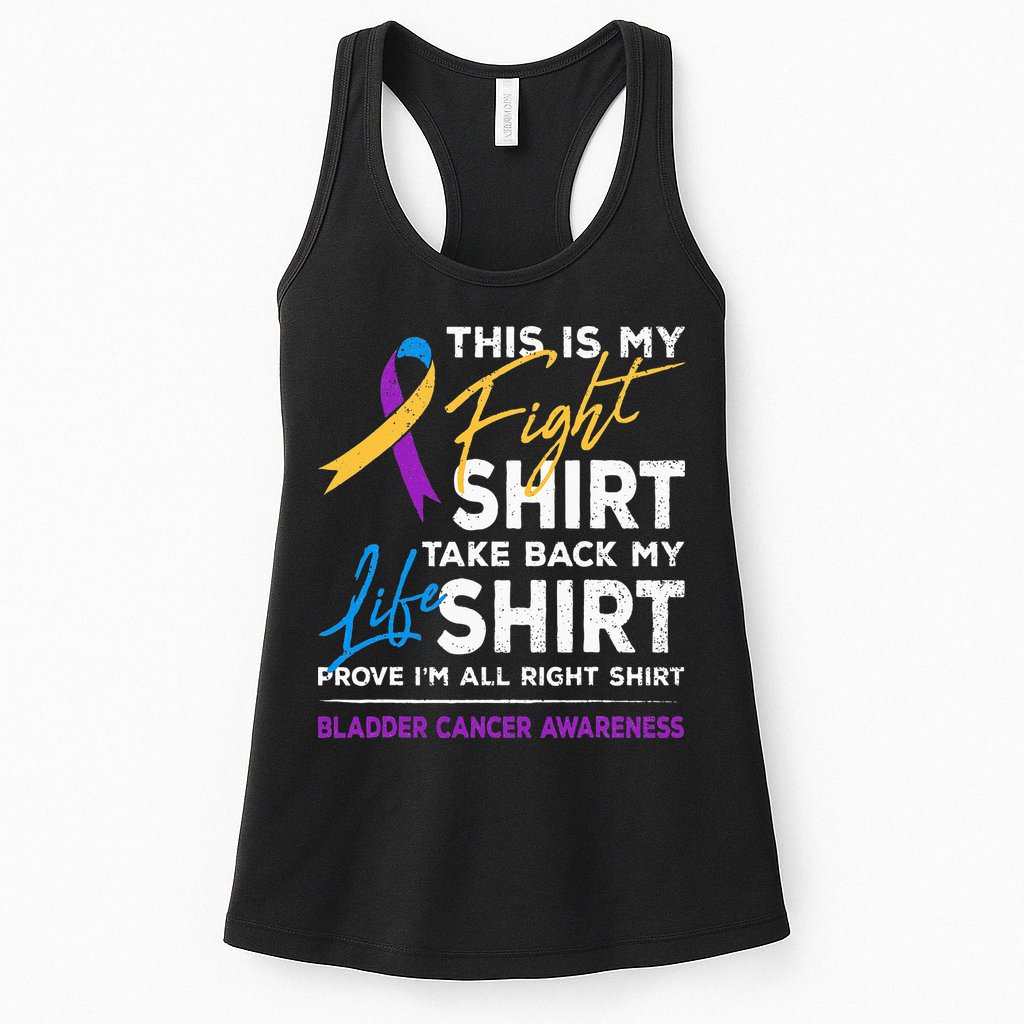 This Is My Fight Bladder Cancer Awareness Month Ribbon Womens Tank Top