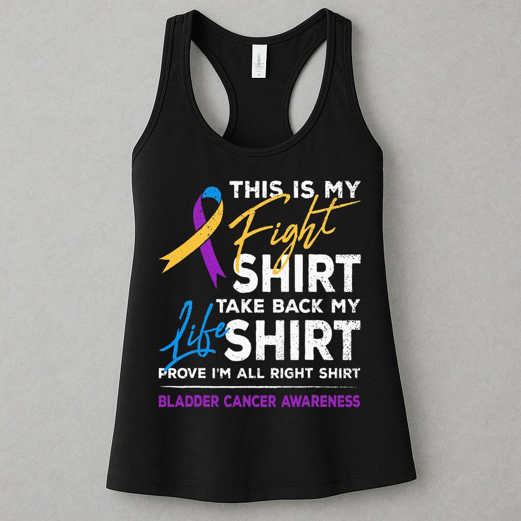 This Is My Fight Bladder Cancer Awareness Month Ribbon Womens Tank Top