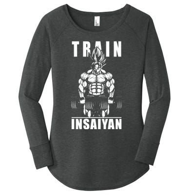 Train Insaiyan Manga, Anime Gym Motivational Premium Women's Perfect Tri Tunic Long Sleeve Shirt