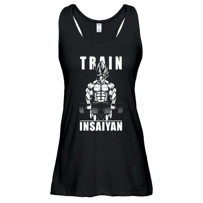 Train Insaiyan Manga, Anime Gym Motivational Premium Ladies Essential Flowy Tank