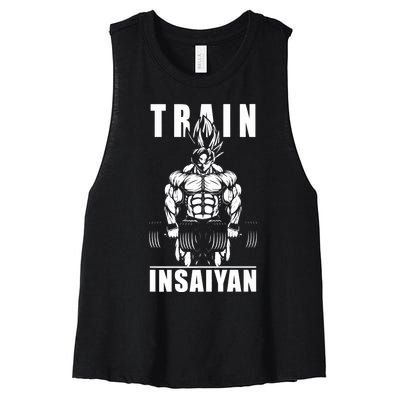 Train Insaiyan Manga, Anime Gym Motivational Premium Women's Racerback Cropped Tank