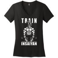 Train Insaiyan Manga, Anime Gym Motivational Premium Women's V-Neck T-Shirt