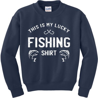 This Is My Lucky Fishing Kids Sweatshirt