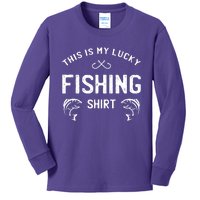 This Is My Lucky Fishing Kids Long Sleeve Shirt