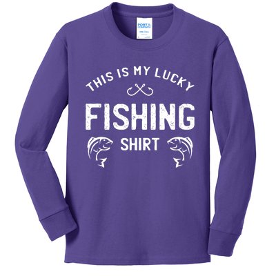 This Is My Lucky Fishing Kids Long Sleeve Shirt