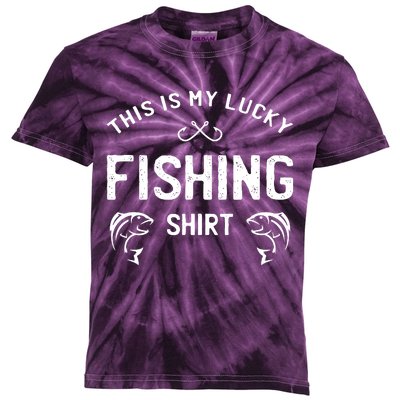 This Is My Lucky Fishing Kids Tie-Dye T-Shirt