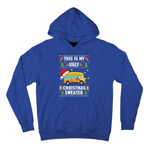 This Is My Ugly Sweater Christmas School Bus Driver Lovers Gift Hoodie