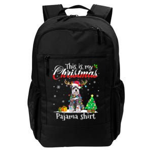 This Is My Christmas Pajama Schnauzer Lover Dog Daily Commute Backpack