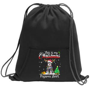 This Is My Christmas Pajama Schnauzer Lover Dog Sweatshirt Cinch Pack Bag