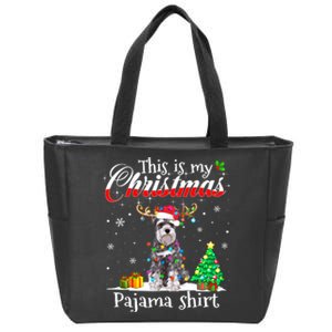 This Is My Christmas Pajama Schnauzer Lover Dog Zip Tote Bag