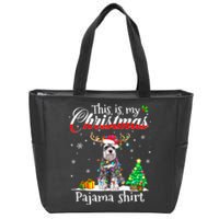 This Is My Christmas Pajama Schnauzer Lover Dog Zip Tote Bag