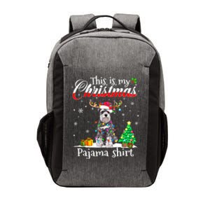 This Is My Christmas Pajama Schnauzer Lover Dog Vector Backpack