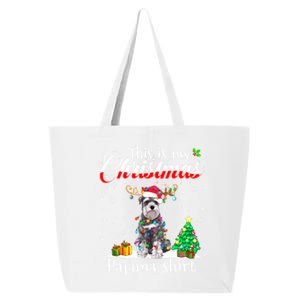 This Is My Christmas Pajama Schnauzer Lover Dog 25L Jumbo Tote